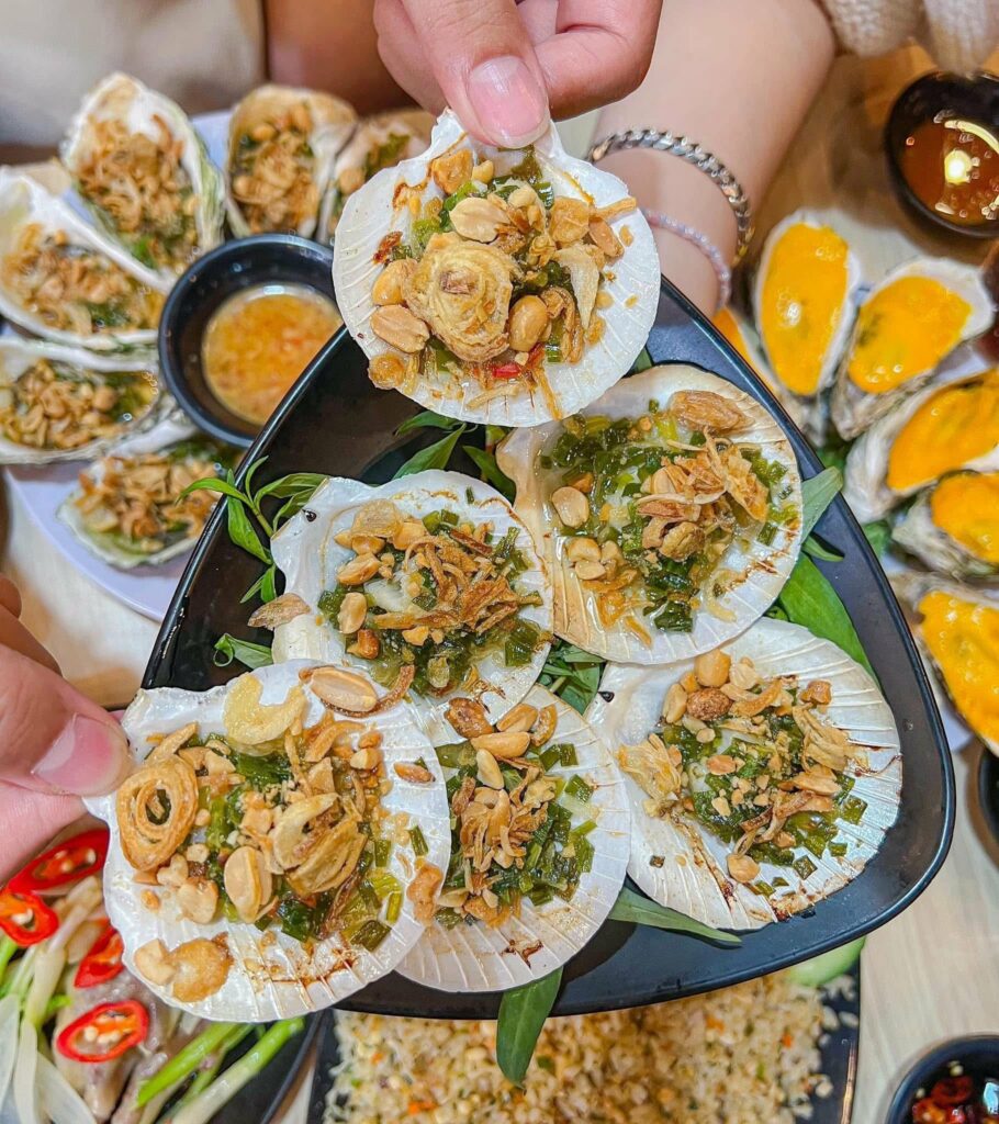 Grilled Oysters and Scallops