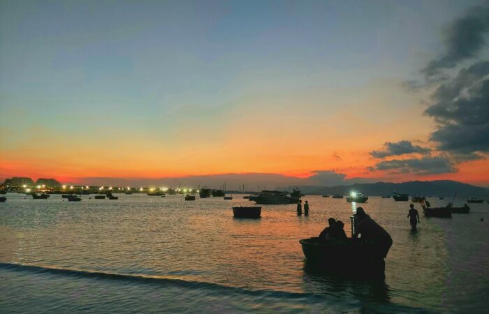 Sunset at Nhon Ly beach