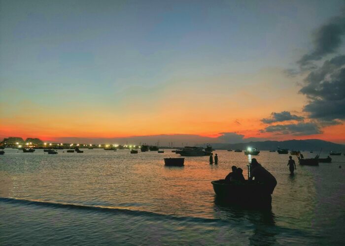 Sunset at Nhon Ly beach