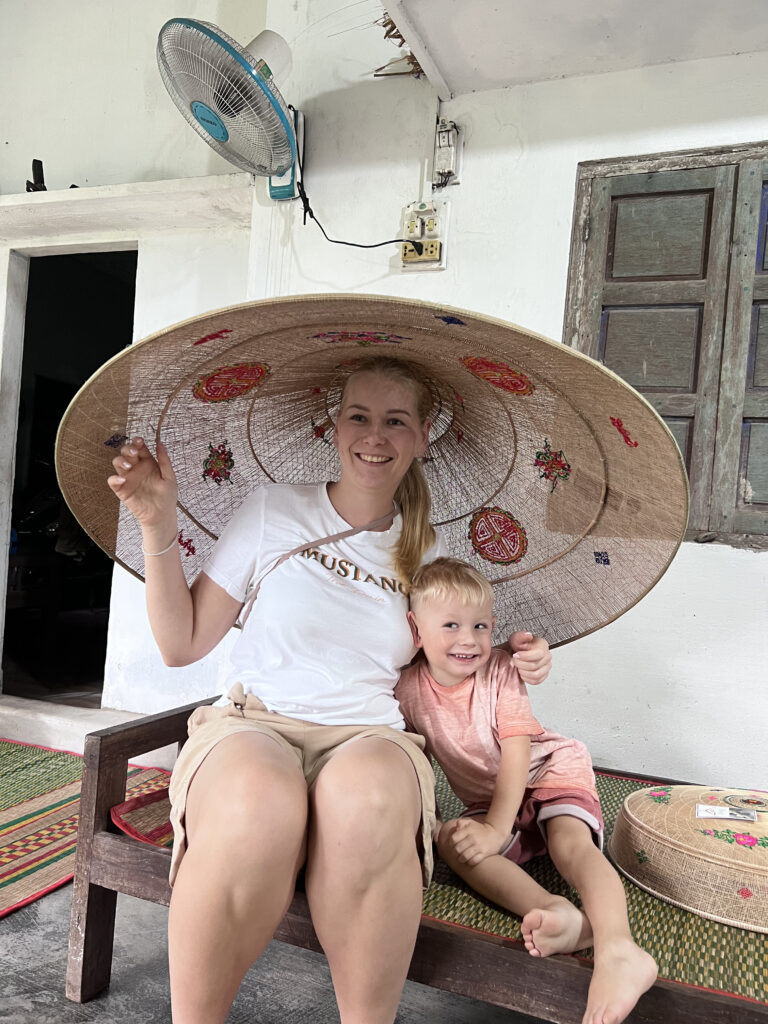 Phu Gia Conical Hat Village - Happy moments with foreigners
