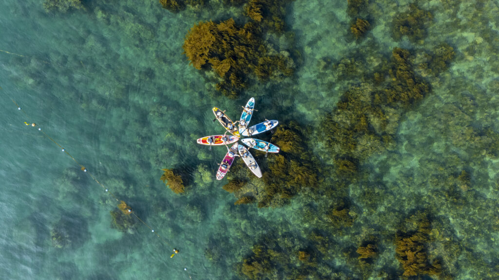 SUP Team in a Flower Formation at Hon Kho Island