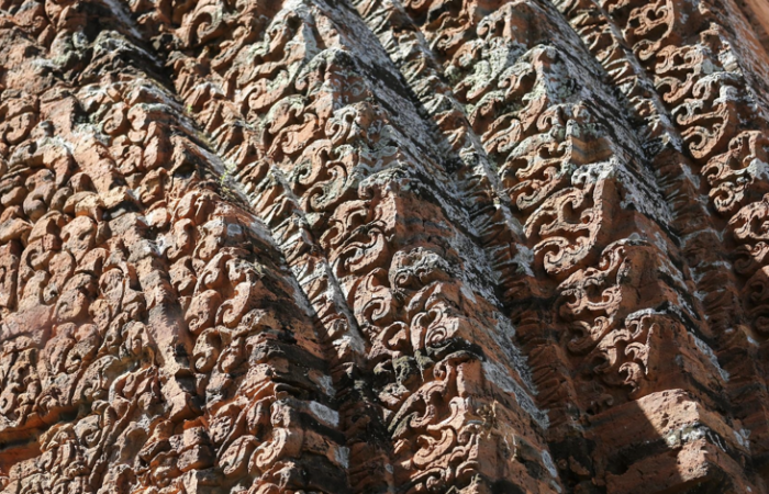 Decorative patterns on the ancient tower