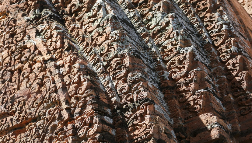 Decorative patterns on the ancient tower