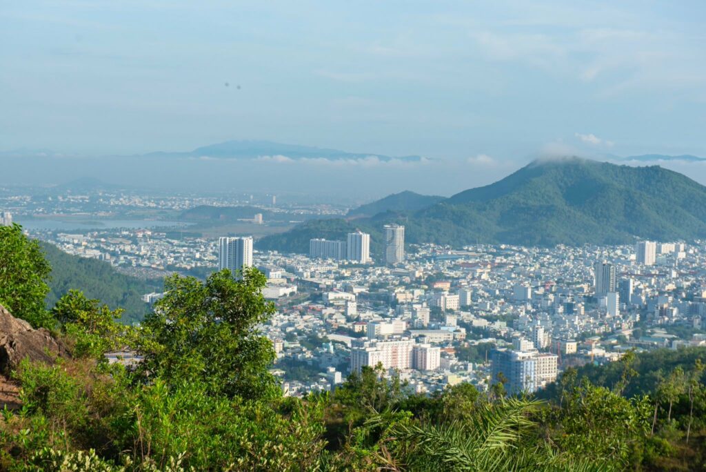 Morning view from Xuan Van Mountain overlooking Quy Nhon, Vietnam