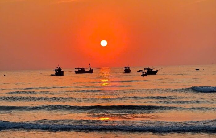 Sunset in Nhon Ly Fishing Village