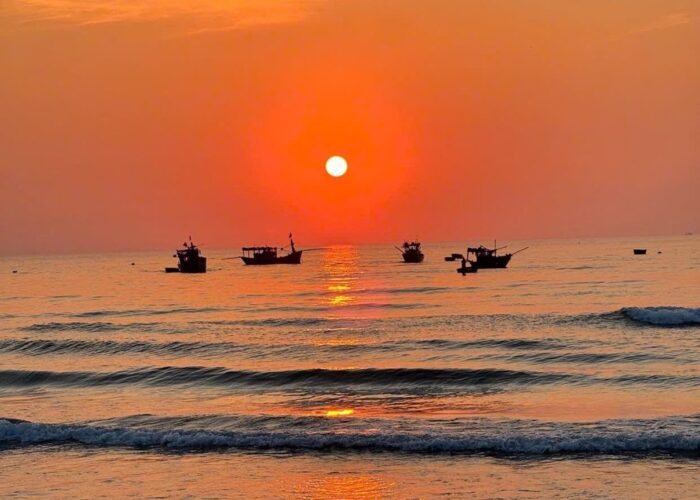 Sunset in Nhon Ly Fishing Village