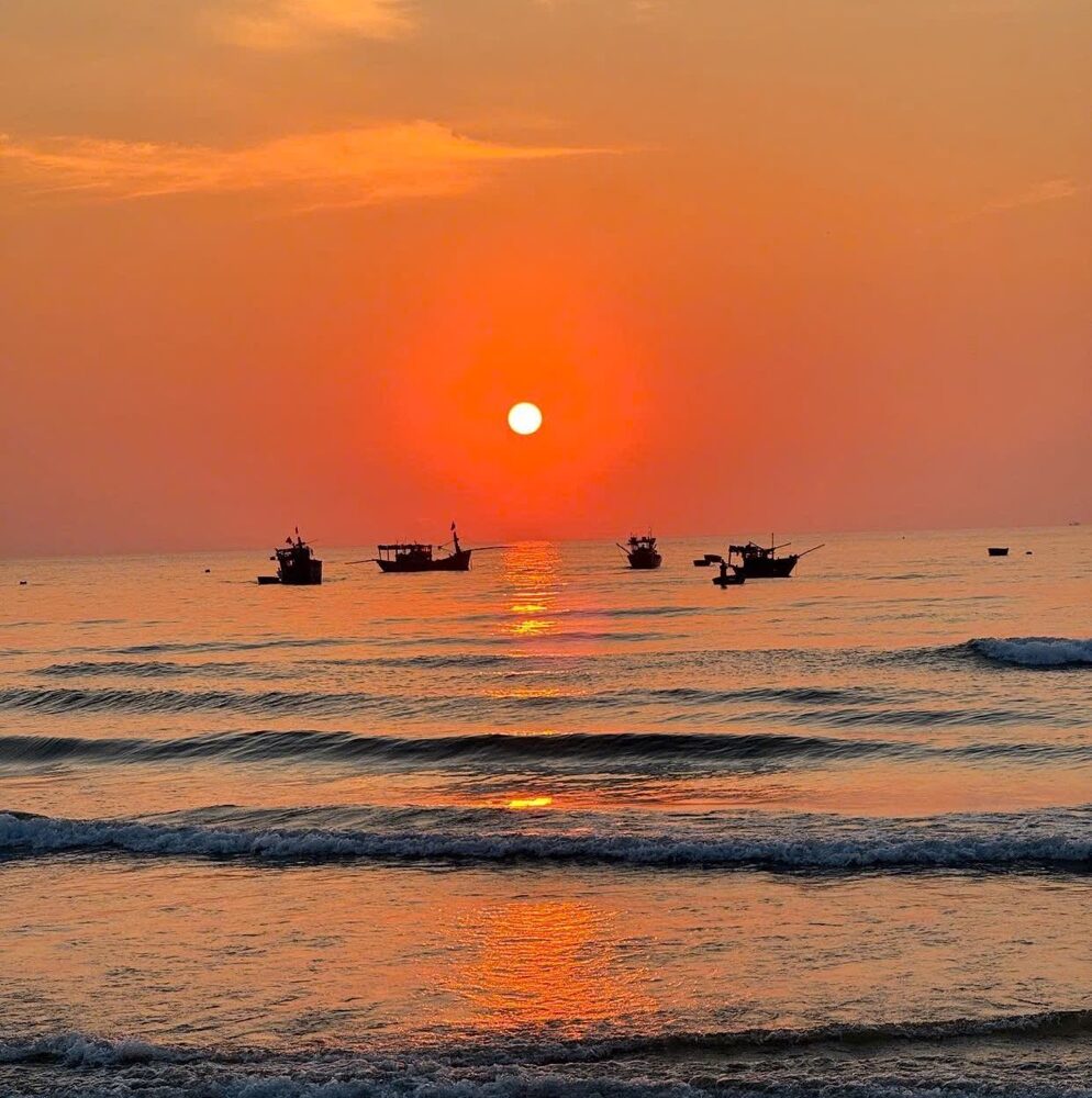 Sunset in Nhon Ly Fishing Village