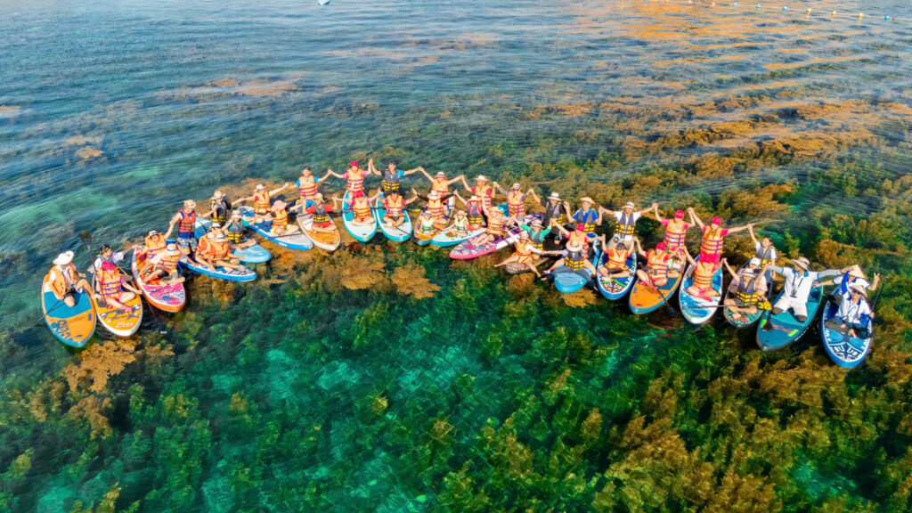 SUP rowing on the Seaweed forest at Hon Kho