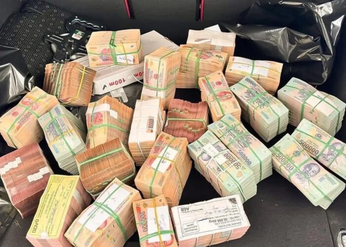 Vietnamese dong cash used for payments in Quy Nhon, Vietnam