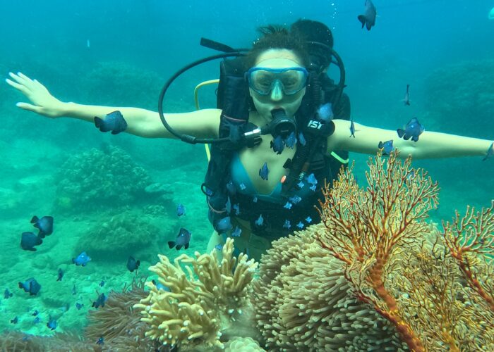 Scuba diving at Nhon Ly fishing village