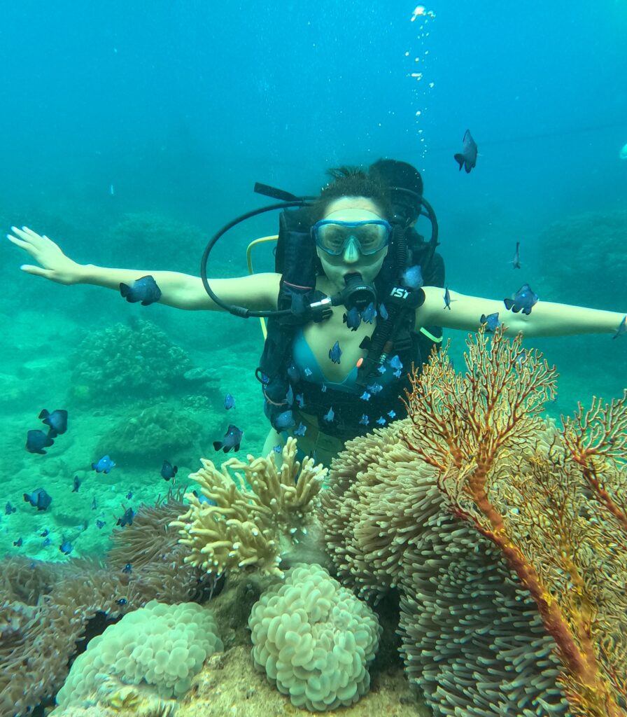 Scuba diving at Nhon Ly fishing village