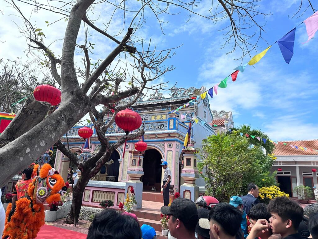 Lion-Dance Scene at Nuoc Man Temple
