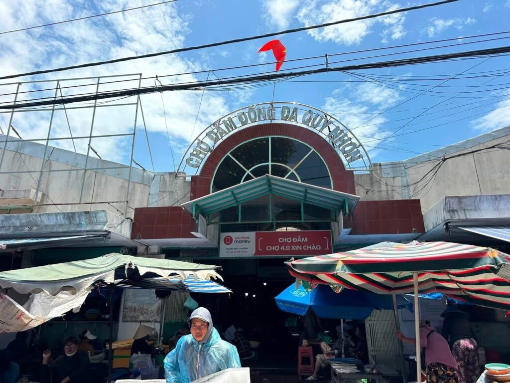 Entrance to Cho Dam, a traditional local market in Quy Nhon